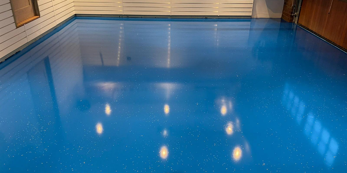 Poured resin & partial flake